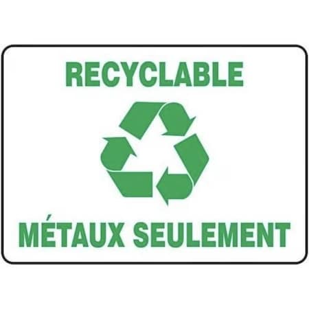 Accuform RECYCLE, Plastic, 10 in x 14 in, 3/16" mounting holes FRMRCY514VP